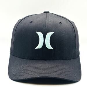 Hurley Hat Flex Fit S/M Black Baseball Cap Surf Skate Beach Unisex Men’s Women
